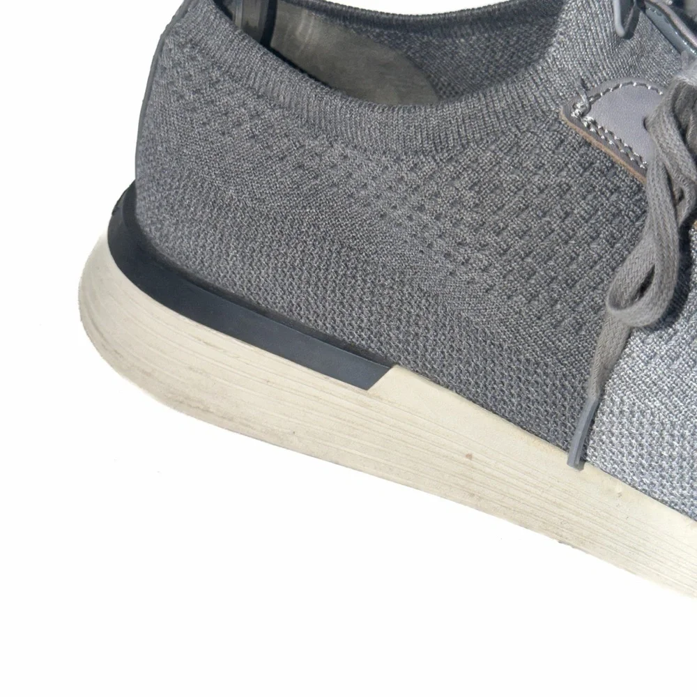 Wolf & Shepard Swift Knit Plain Toe Derby Men's Grey Lace-Up Casual Shoes Sz 11